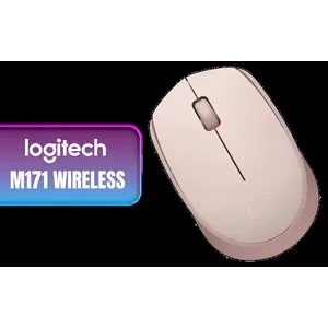 Logitech M171 Wireless Mouse - Pink / Compatible With PC, Mac, Laptop / 2.4 GHz with USB Mini Receiver / Optical Tracking / 12-Months Battery Life / Ambidextrous / 910-006865