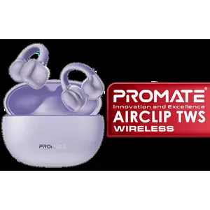 Promate AirClip Open Ear Clip On TWS Earbuds - Purple / IntelliTouch Control / AudioFit™ Stable Design / Ipx4 Water Resistant / Up to 6 hours playback / AIRCLIP.PURPLE
