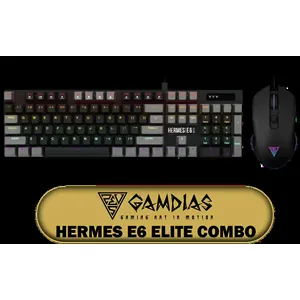 Gamdias Hermes E6 ELITE RGB 2 in 1 Gaming Combo / Mechanical Keyboard / N-Key Rollover / 3600 DPI Optical Sensor / Ergonomic Design / 6 Buttons / HERMES-E6-Elite