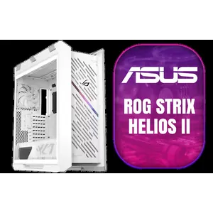 ASUS ROG Strix Helios II White Edition EATX mid-Tower Gaming PC case, with Dual Tempered Glass Side Panels, Support for GPUs up to 450mm Long, Graphics Card Braces & Support for up to 420mm radiators