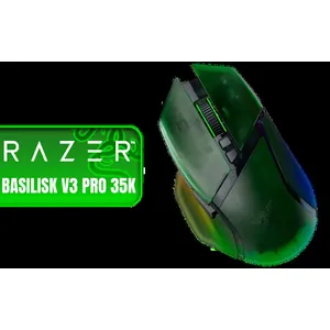 Razer Basilisk V3 Pro 35K Wireless Gaming Mousae - Phantom Green / Fully Customizable Wireless Ergonomic with Chroma RGB / 35K Optical Sensor (Configurable Tilt Wheel, 13 Customizable Controls)