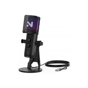 NearStream AM35U Podcast USB-C Cardioid Condenser AI Noise-Cancelling Black Desktop Microphone