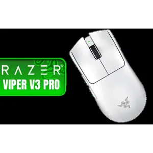 Razer Viper V3 Pro HyperSpeed Wireless Esports Gaming Mouse - White / 54g Ultra-Lightweight Design / 35K DPI Optical Sensor / Up to 95 Hr Battery Life / Mechanical Switches Gen-2 / RZ01-05120200-R3G1