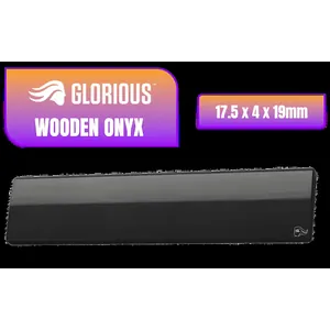 Glorious Gaming Wooden Wrist Rest - Full Standard Size - Onyx/Black - Mechanical Keyboard, Wood Ergonomic Palm Rest| 17.5x4 inches/19mm Thick (GV-100-DARK)