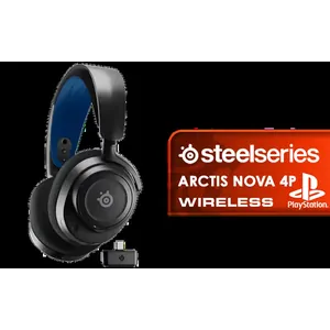 SteelSeries Arctis Nova 4P Wireless Multi-Platform Gaming Headset - 360° Spatial Audio - 2.4GHz High-Speed Wireless - 36 Hr Battery - USB-C - ClearCast Gen 2 Mic - PlayStation, PC, Switch, Meta Quest 2 - 61641