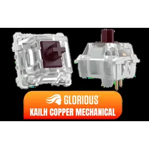 Glorious Kailh COPPER Mechanical Keyboard Switches / 120 Pack / Compatible with the GMMK & GMMK PRO / Compatible with Cherry/Gateron/Kailh based keyboards / Plate Mounted / Transparent Switch Housing / SMD Led Compatible / KAI-COPPER