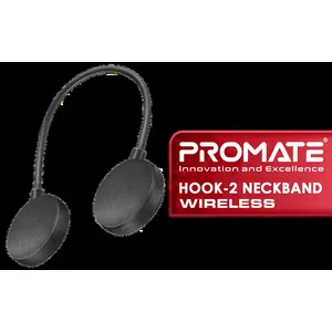 Promate Hook-2 High-Definition Dynamic Neckband Wireless Stereo Speaker / Up to 8 Hours of Playtime / IPX4 Water Resistance / Hook-2