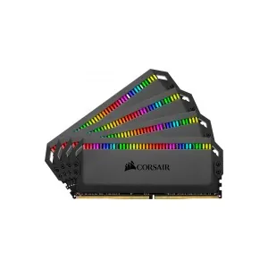 Corsair CMT32GX4M4Z3200C16 Dominator Platinum RGB 32GB (4x8GB) DDR4-3200MHz CL16 1.35V Black Desktop Memory