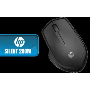 HP Wireless Silent 280M Mouse - Ergonomic Right-Handed Design, 18 Month Battery Life, and 2.4GHz Reliable Connection - Works for Computers and Laptops - Far Quieter Clicks Than Most Mice / 19U64AA