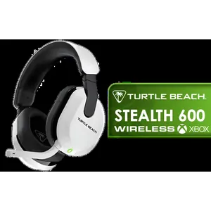 Turtle Beach Stealth 600 Xbox Gen 3 Wireless Headset - White (XB) — Compatible with Xbox, PlayStation, PC, Bluetooth & Steam Deck™ — 2.4GHz Wireless & Bluetooth® 5.2 — 50mm Nanoclear™ Drivers — Remappable Wheel & Mode Button — A.I.-Based Mic Noise Reduction