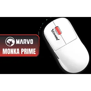 Marvo G997W Monka Prime Wireless Gaming Mouse - White / 26000 DPI / 6-Step DPI / Polling rate: 1000HZ(wired ) 4000HZ(2.4G) / Type-C Cable 1.8M / G997W