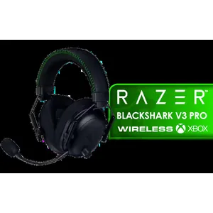 Razer BlackShark V3 Pro Wireless Xbox Gaming Headset - Black / Detachable Mic / Pro-Tuned FPS Profiles / 50mm Drivers / Noise-Isolating Earcups w/Ultra-Soft Memory Foam / 70 Hr Battery Life / RZ04-05400300-R3M1