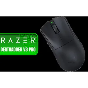 Razer DeathAdder V3 Pro Wireless Gaming Mouse - Black / 63g Ultra Lightweight / Focus Pro 30K Optical Sensor / Fast Optical Switches Gen-3 / HyperSpeed Wireless / 5 Programmable Buttons / 90 Hr Battery / HyperPolling Dongle Not Included / RZ01-04630100-0000