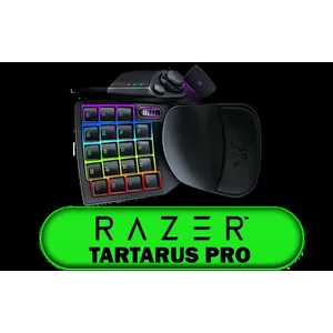 Razer Tartarus Pro Gaming Keypad / Chroma Backlighting / Razer Analog Optical Switches / Dual-function Keys / Adjustable Actuation / 32 fully Programmable Keys / Unlimited Macro Lengths / Razer Synapse Enabled