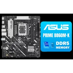 ASUS Prime B860M-K Motherboard Socket Intel LGA 1851 (Intel B860, mATX, DDR5 Memory, PCIe 5.0, 1x PCIe 4.0 M.2, Aura Sync) - 90MB1JT0-M0EAY0