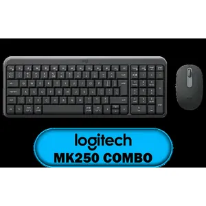 Logitech MK250 Compact Bluetooth Wireless Combo / Long Battery Life / Durable And Reliable / Full-Size, Spill-Resistant Design / 1,000 DPI / 920-013519