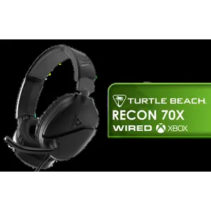 Turtle Beach Recon 70x Gaming Headset - Black for PS5, PS4, Xbox Series X, Xbox Series S, Xbox One, Nintendo Switch, Mobile, & PC with 3.5mm / Flip-to-Mute Mic / 40mm Speakers / On-Ear Volume Control