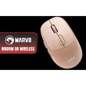 Marvo M809W OR Wireless Mouse / Ergonomic Design / Rechargeable Battery / Dual-Mode Connection / M809W-OR