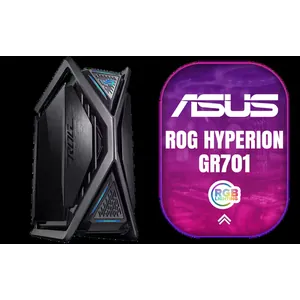 ASUS ROG Hyperion GR701 Gaming Case - White / Supports up to E-ATX Motherboards / 4x Pre-Installed PWM Fans / Supports up to 10x 120mm Fans / Supports Up to 420mm Radiator (Front & Top)