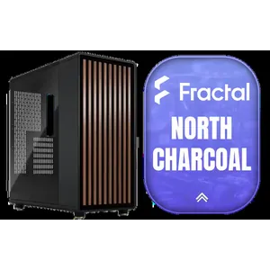 Fractal Design North Charcoal Black TG Dark - ATX, mATX, ITX. Compatibility - Quick-release panels - Elegant, modern design crafted with Wood and Alloy - Fits GPU Up to 355mm - No Fans Included - FD-C-NOR1C-02