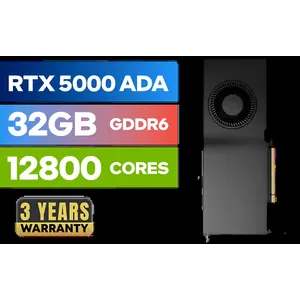 Leadtek NVIDIA RTX 5000 ADA 32GB GDDR6 Workstation Graphics Card / 12800 Nvidia CUDA Cores / 576GB/s Memory Bandwidth / Ada Lovelace GPU architecture / 126V5000100