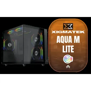 Xigmatek Aqua M Lite Gaming Case - Black / Supports Motherboards up to M-ATX, Mini-ITX / EN44410