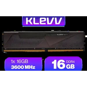 KLEVV BOLT X 16GB (16GB x 1) 3600MHz DDR4 Desktop Gaming Memory / 288-Pin / Performance Enhancing / Best-in-class Memory Chips / Aluminum Heat Spreader / Ecosystem Compatibility / KD4AGU880-36A180T