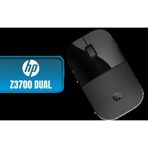HP Z3700 Dual Black Mouse, Bluetooth 5.0, USB-A dongle, 2.4 GHz Wireless Connection, Multi-Surface Tracking, Silent clicks, Up to 1600 dpi, 16-Month Battery Life, 50g, Black / 758A8AA