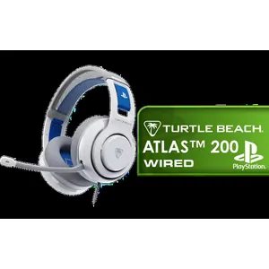 TURTLE BEACH Atlas™ 200 Wired Gaming Headset PS - White / 50mm Nanoclear™ Drivers / Tempest 3D AudioTech Support for PS5 / Lightweight 280g Design / Flip-to-Mute Uni-Directional Microphone / ProSpecs™ Glasses-Friendly Memory Foam Cushions / 3.5mm Universal Connection / TBS-3002-15