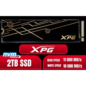ADATA XPG MARS 970 PLUS 2TB PCIe Gen5 x4 NVMe SSD / M.2 2280 / Up to 11000MB/s Read, 10000MB/s Write / PCIe 5.0 / SLC Caching & HMB / LDPC ECC / Pyrite Encryption