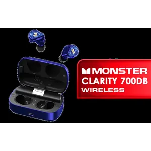 Monster Clarity 700DB AirLinks Wireless In-Ear Headphones - Blue / 6Hours Playtime Per Full Charge / Bluetooth 5.0, QCC3020 chip, HiFi Sound, AptX / CVC 8.0 Noise Cancellation / IPX5 Water Resistant / MH41902