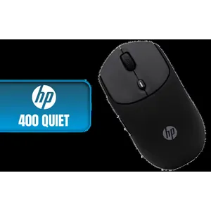 HP 400 Quiet Wireless Mouse - Black / Quiet Clicks with Vertical & Horizontal Scrolling / Microsoft Wheel Shortcut Access / Bluetooth & 2.4GHz Wireless Connectivity / Up to 6000 Adjustable DPI / 24-Month Battery Life / Ambidextrous Silicone Rubber Design / AZ7B2AA