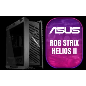 ASUS ROG Strix Helios II EATX mid-Tower Gaming PC case, with Dual Tempered Glass Side Panels, Support for Graphics Cards up to 450mm Long, Graphics Card Braces and Support for up to 420mm radiators