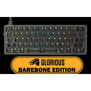 Glorious GMMK Compact RGB Modular Mechanical Gaming Keyboard - Barebone Edition - 61 Key / US Layout / Mechanical Switch - Required, Not Included / Switches - Required, Not Included / Keycaps - Required, Not Included / / GMMK-COMPACT-RGB