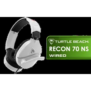 TURTLE BEACH Recon 70 NS Wired Gaming Headset – White / 40mm Speakers / Flip-to-Mute Mic / Lightweight Design / Noise-Isolating Ear Cushions / On-Ear Volume Control / 3.5mm Jack / Nintendo Switch Compatible