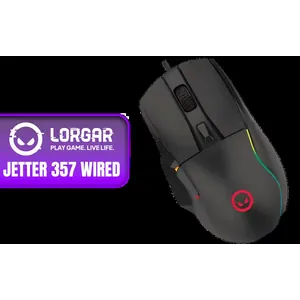 Lorgar Jetter 357 Wired Mouse / Up to 8K DPI / 6 Programmable Buttons / Fully Customizable via LORGAR PLATFORM / Ultra-Smooth PTFE Feet / Advanced RGB Lighting System / High-Precision Gaming-Grade Pixart Sensor