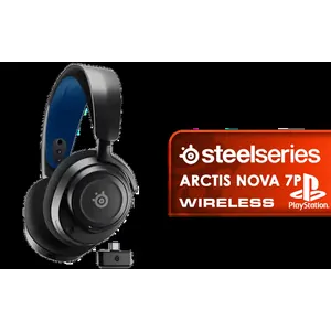 SteelSeries Arctis Nova 7P Wireless Multi-Platform Gaming & Mobile Headset — Simultaneous Wireless 2.4GHz & Simultaneous Bluetooth — 38Hr Battery — USB-C — PS, PC, Switch, Mobile / 61559