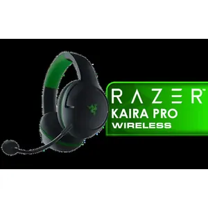 Razer Kaira Pro Wireless Gaming Headset for Xbox Series X/ TriForce Titanium 50mm Drivers / HyperClear Supercardioid Mic / Flowknit Memory Foam / EQ / Xbox Pairing Button / Auto-adjusting Headband / RZ04-03470100-R3M1