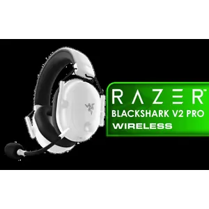 Razer BlackShark V2 Pro Wireless Gaming Headset 2023 Edition: 50MM Titanium Drivers - HyperClear Super Wideband Mic - Noise-isolating Earcups - Ultra-Soft Memory Foam- 70 Hour Battery Life - White / RZ04-04530200-R3M1