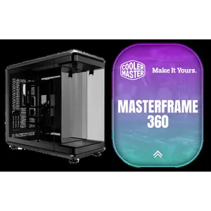 CoolerMaster MasterFrame 360 ATX Gaming Case - Panorama / Supports up to ATX Motherboards / Exposed Front Mirror Display Stage / Dual ARGB Stage Lights Figurines / USB 20Gbps Type-C Premium I/O / 360mm Radiator 430mm GPU Clearance / Fans not Included