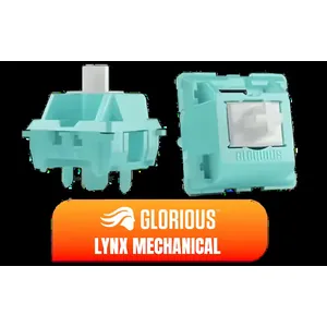 Glorious LYNX Mechanical Keyboard Switches - Lubed / Compatible with ALL GMMK / SMD RGB light hole for RGB compatibility / 36 switches per pack / GLO-SWT-LYNX-LUBED