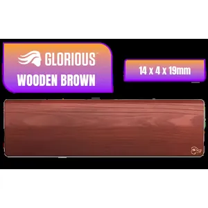 Glorious TKL Wrist Rest - Brown Wooden Wrist Rest - Mechanical Keyboard Wood Ergonomic Palm Rest - 14x4 inches/19mm Thick (GV-87-BROWN)