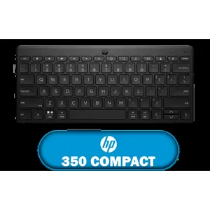 HP 350 Multi-Device Compact Wireless Keyboard - Black / Travel-Ready Compact Design / Multi-Device Bluetooth 5.2 / Smart Key Shortcuts / 692S8AA