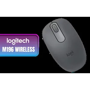 Logitech M196 Wireless Bluetooth Mouse, Compact and Portable Mouse for Laptops, Tablets and more, 12 Months Battery Life, Smooth Reading, Compatible with PC and Mac, Windows and macOS / 910-007459