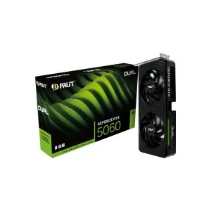 Palit GeForce RTX 5060 Dual 8GB Graphics Card / 8GB GDDR7 / 3840 Cuda Cores / 128-bit Memory Interface / Boost Clock : 2497 MHz / PCI Express® Gen 5 / NE75060019P1-GB2063D