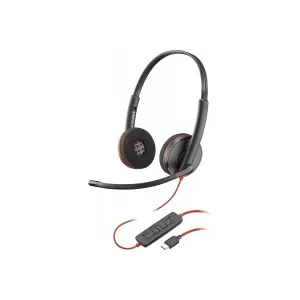 HP 8X228AA Poly Blackwire 3220 Multi-platform Stereo USB Type-C Wired Black Headset