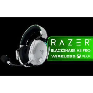 Razer BlackShark V3 Pro Wireless Xbox Gaming Headset - White / Detachable Mic / Pro-Tuned FPS Profiles / 50mm Drivers / Noise-Isolating Earcups w/Ultra-Soft Memory Foam / 70 Hr Battery Life