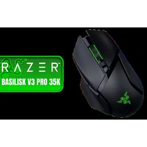 Razer Basilisk V3 Pro 35K Wireless Gaming Mouse - Black / Fully Customizable Wireless Ergonomic with Chroma RGB / Configurable Razer™ HyperScroll Tilt Wheel / 35K Optical Sensor (Configurable Tilt Wheel, 13 Customizable Controls) / Up to 140 Hours on Razer™ HyperSpeed Wireless / RZ01-05240100-R3G1