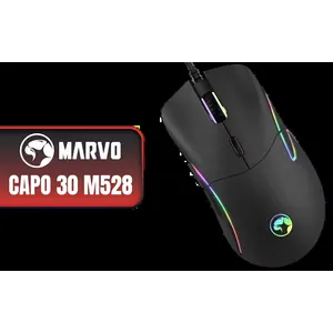 MARVO Capo 30 M528 Gaming Mouse / 7 Programmable Buttons / 1000Hz Polling Rate / DPI up to 12800 / Vibrant RGB Backlighting / M528-BK