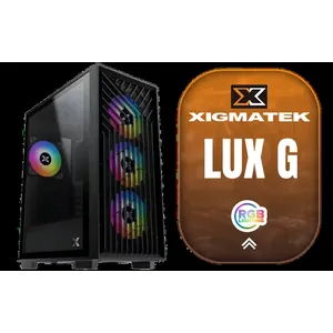 Xigmatek Lux G Black PC Case Medium Tower ATX / Supports Motherboards up to ATX / 4 x Pre Installed ARGB Fans / EN48687